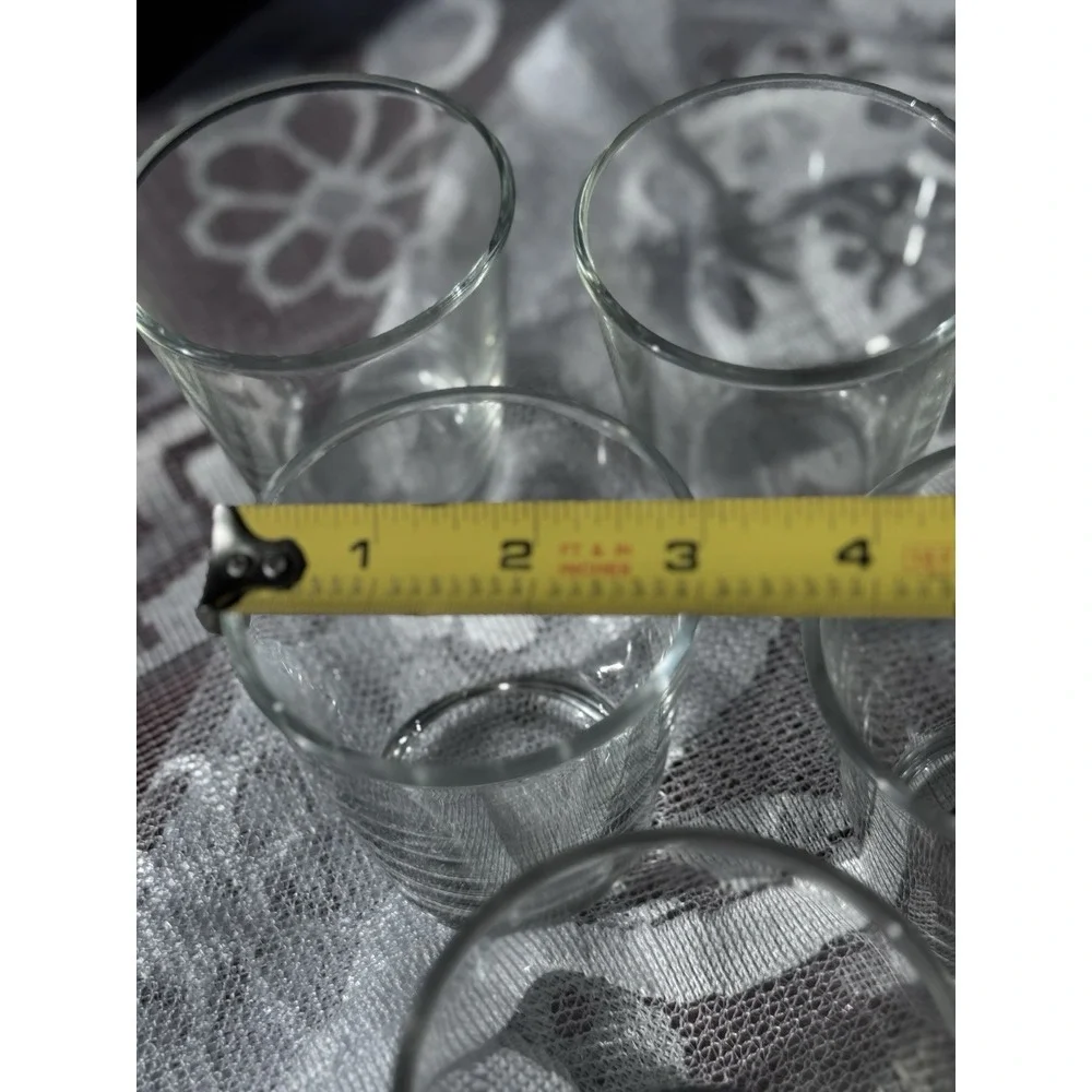 Set Of 6 Clear Glass Old Fashion Whiskey Tumbler Shooter Cocktail Glasses No Dmg